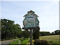 Great Ashfield village sign, (detail) south face