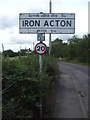 Old sign for Iron Acton