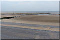 Ffrith Beach and stone breakwater