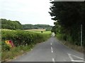 Road into valley of River Cary from Castle Hill junction