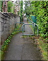 Metal barriers across a path, Blackwood