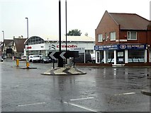 NZ2164 : Roundabout on West Road (A186) by Oliver Dixon