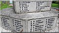 Names of the fallen on the Usk war memorial 1