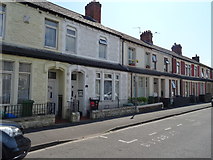 ST1774 : Terraced housing on Penhevad Street, Cardiff by JThomas