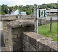 Public footpath direction sign in Pencader