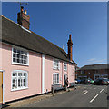 Orford: Suffolk pink and a blue sky