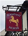 The Rampant Horse (2) - sign, 3 Queens Road, Fakenham, Norfolk