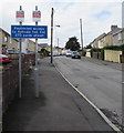 Signs at the eastern end of North Avenue, Tredegar