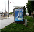 Glaceau Smartwater advert on a city centre bus shelter, Newport 