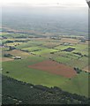 ST5550 : Tumulus in field south of Stockhill and east of Priddy: aerial 2019 by Chris