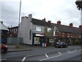 Newsagents and houses, Rising Brook, Stafford