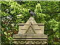 Crow on a gate pier