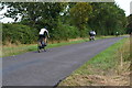 Cyclists on the lane to Hinton Martell