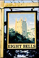 Eight Bells Pub Sign, Fairford, Gloucestershire 2002