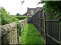 Footpath between properties, Rackham