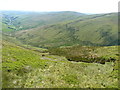 SJ0834 : Steeply downhill into Cwm Llawenog by Richard Law