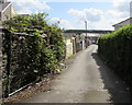 Road past the rear of Woodland Place, Gilfach