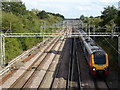 Railway towards Milton Keynes Central Station