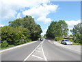 Looking along the old A3 towards Mapledurham Bridge