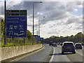 TQ5781 : Clockwise M25 approaching Thurrock Services by David Dixon