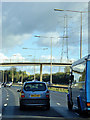 TQ6079 : Footbridge over the Eastbound A13 by David Dixon