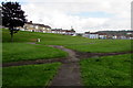 Paths through a green in Gilfach