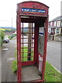 Inside a former red phonebox, Hengoed Road, Hengoed