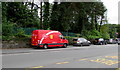 ST1597 : Red Post Office van on the B4254, Pengam by Jaggery