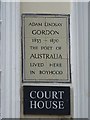 Plaque to Adam Lindsay Gordon