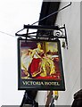 The former Victoria Hotel (2) - sign, 60 Newlands, Pershore, Worcs