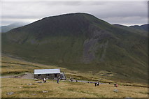 SH5956 : Halfway House on the Llanberis Path from the Snowdon Mountain Railway by Mike Pennington