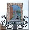 TF1169 : Bardney village sign, detail by Adrian S Pye