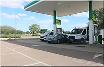 TL2238 : BP petrol station at Astwick Services by David Howard