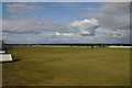 NJ8811 : Cricket Pitch at Aberdeen Airport, Scotland by Andrew Tryon