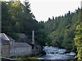 NS8842 : New Lanark Mills - River Clyde, Dye Works and Retort House by Rob Farrow