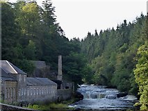 NS8842 : New Lanark Mills - River Clyde, Dye Works and Retort House by Rob Farrow