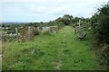 Bench with a view on the Bryngwyn Branch slate trail