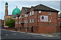 Flats and mosque in Royal Park Road