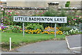 Little Badminton Lane Sign, Lea, Wiltshire 2019