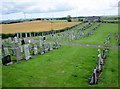 Duns  Cemetery  on  Preston  Road. Arable  fields  beyond