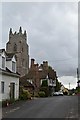 Chimneys and church tower