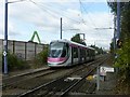 Midland Metro leaving Booth Street towards Wolverhampton