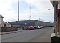 Crossmaglen PSNI Barracks viewed from the northern end of Culloville Road