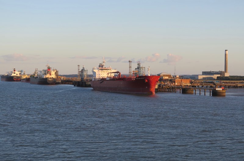 Tankers at Fawley Marine Terminal © Paul Coueslant :: Geograph Britain ...