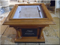 SK9771 : Facsimile of the Magna Carta inside Lincoln Cathedral by David Hillas