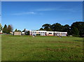ST3091 : Wispy high clouds over Malpas Park Primary School, Newport by Jaggery