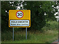 TL1490 : Folksworth Village Name sign on Morborne Road by Geographer