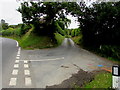 Minor road junction in Llanbister