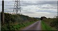 Pylons cross the road from Byreburnside