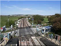 TQ4305 : View from the footbridge, Southease station by Stefan Czapski
